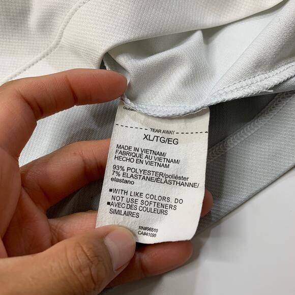 Under Armour Shirt Mens XL Extra Large White Silver The Performance Polo Loose - Picture 6 of 10